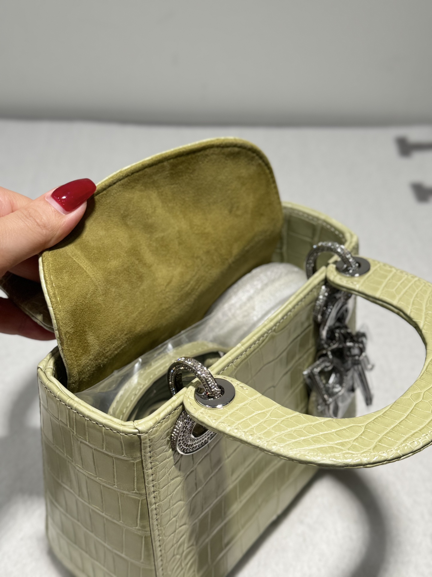 Túi xách Dior da cá sấu like auth 1:1 fulbox